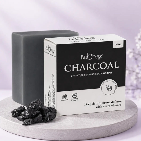 Charcoal Ceramide Bathing Bar | Activated Charcoal Soap for Skin Detox, Deep Cleansing & Clear Skin Bubblez Cosmetics