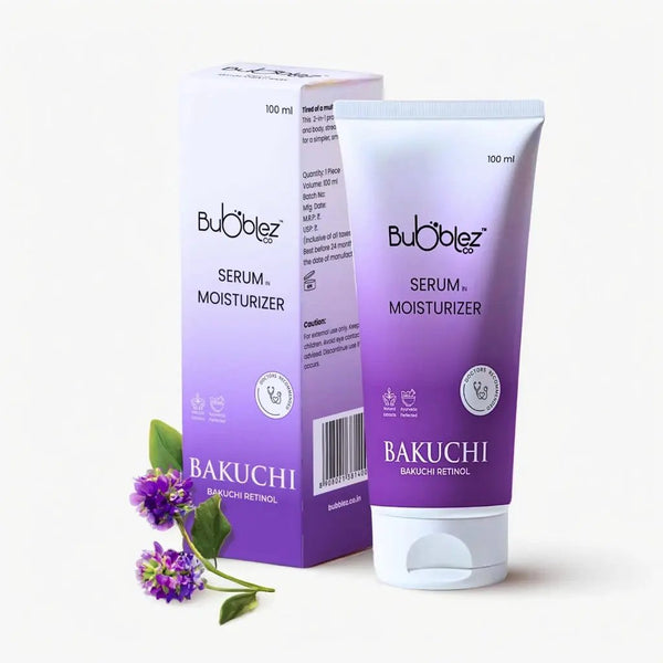 Bakuchi + Retinol Serum in Moisturizer (2 in 1) | A modern ayurvedic Anti-Aging Serum for Youthful, Glowing Skin Bubblez Cosmetics