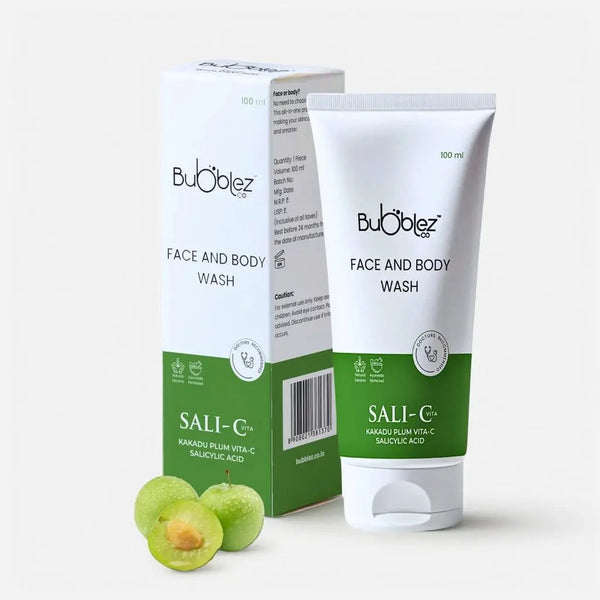Sali-C Face & Body Wash (2 in 1) | Salicylic Acid Cleanser for Acne-Prone, Oily & Pimple-Free Skin Bubblez Cosmetics