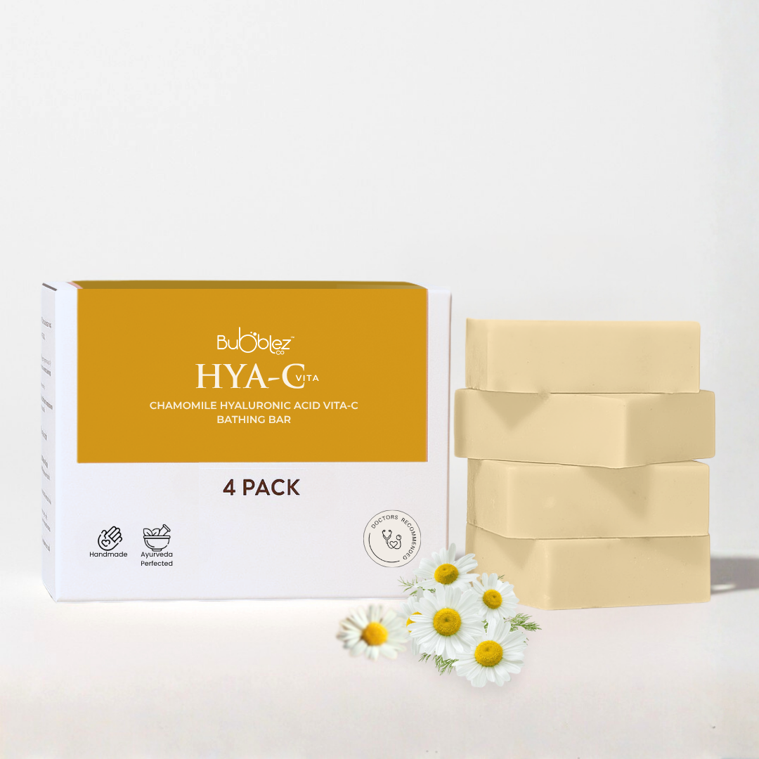 Hya-C Bathing Bar | Hyaluronic Acid, Chamomile & Vitamin-C Soap for Hydrating, Radiant Skin