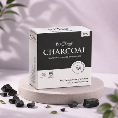 Charcoal Ceramide Bathing Bar | Activated Charcoal Soap for Skin Detox, Deep Cleansing & Clear Skin Bubblez Cosmetics