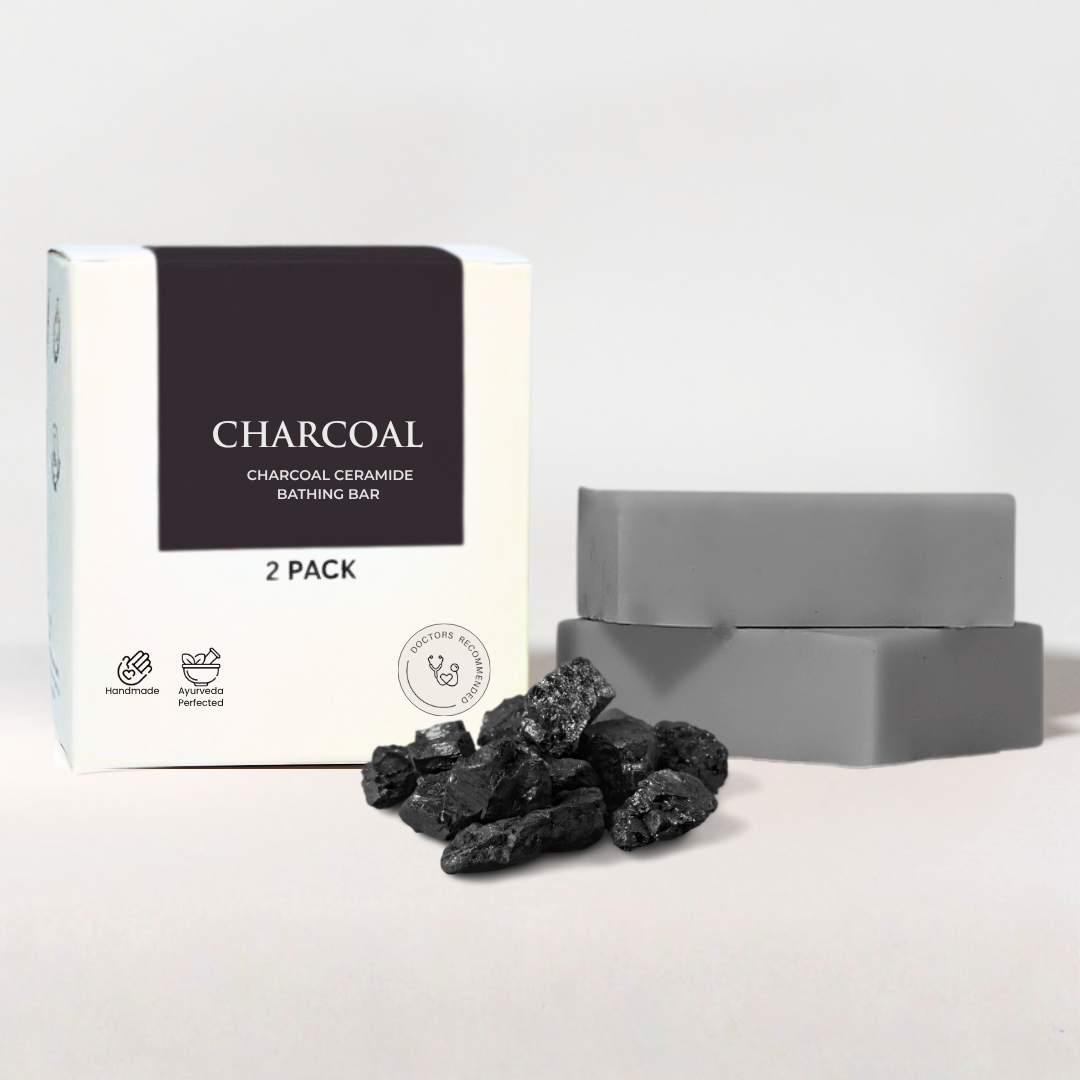 Charcoal Ceramide Bathing Bar | Activated Charcoal Soap for Skin Detox, Deep Cleansing & Clear Skin