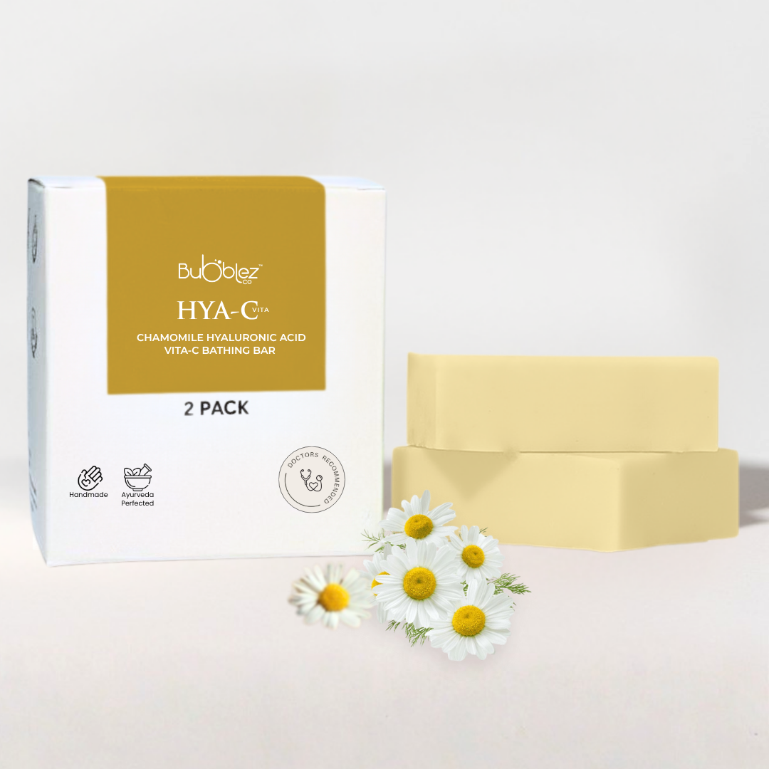 Hya-C Bathing Bar | Hyaluronic Acid, Chamomile & Vitamin-C Soap for Hydrating, Radiant Skin
