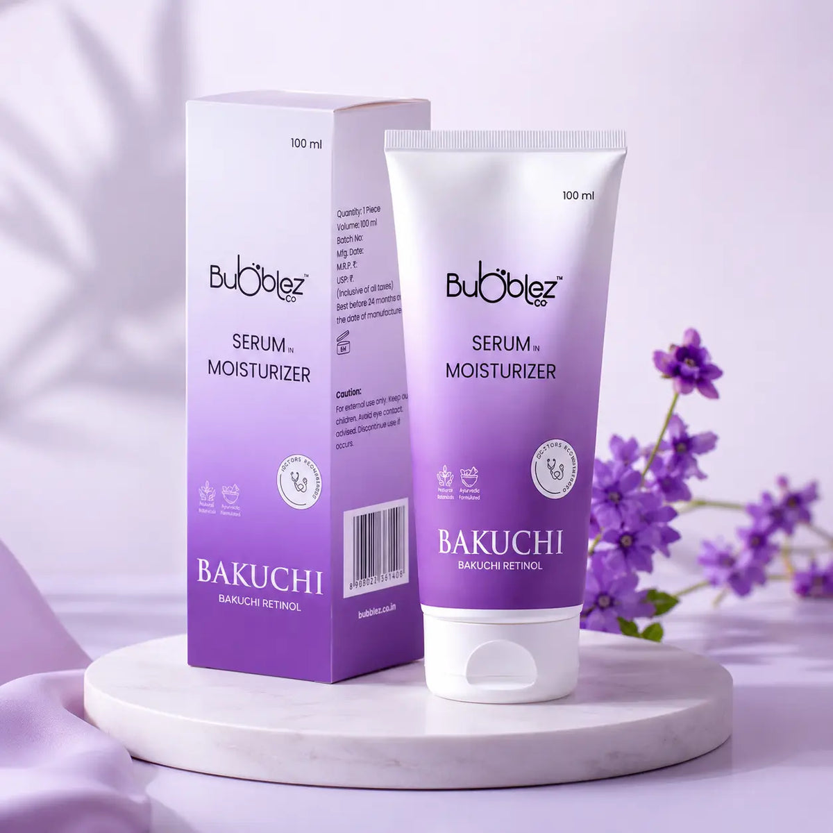 Bakuchi + Retinol Serum Moisturizer | Ayurvedic Retinol Serum for Youthful Skin Bubblez Cosmetics