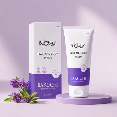 Bakuchi + Retinol Face & Body Wash (2 in 1) | A modern ayurvedic Anti-Aging Facewash for Youthful, Glowing Skin Bubblez Cosmetics