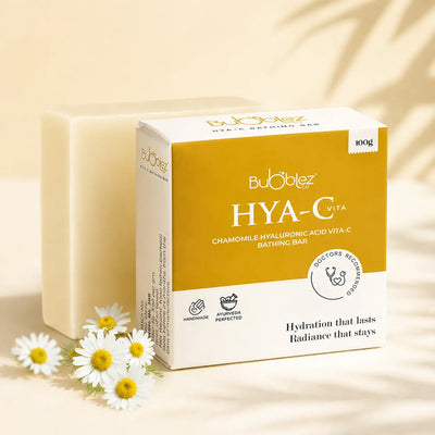 Hya-C Bathing Bar | Hyaluronic Acid Soap with Chamomile & Vitamin C for Hydrating, Radiant Skin Bubblez Cosmetics