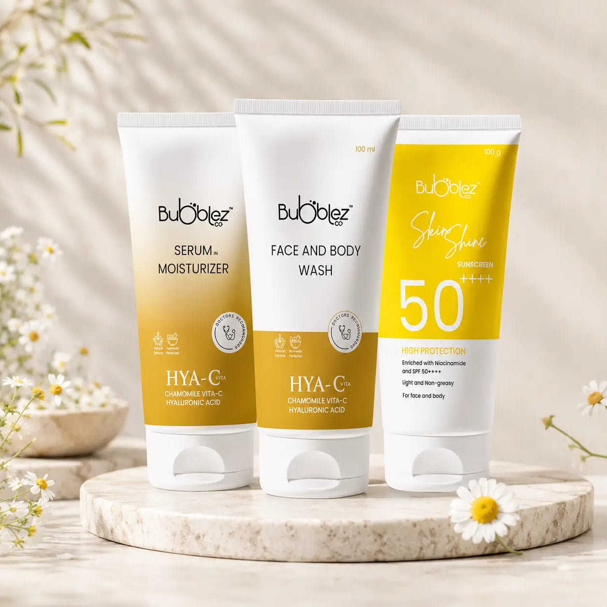 Hyaluronic Acid Hydrating Trio | 3-Step Routine for Bright, Dewy Skin Bubblez Cosmetics