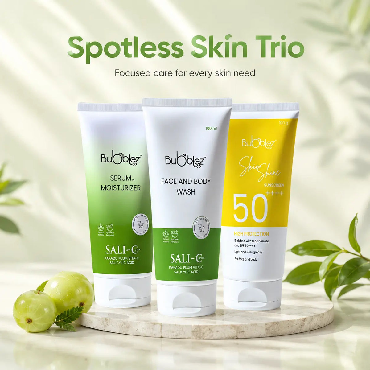Acne Control Trio | 3-Step Salicylic Acid Skincare for Oily, Acne-Prone Skin Bubblez Cosmetics