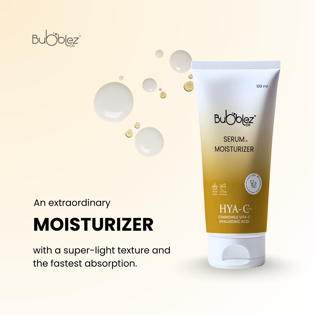 Hya-C Serum in Moisturizer (2 in 1) | Hyaluronic Acid, Chamomile & Vitamin-C Hydrating Serum for Radiant Skin
