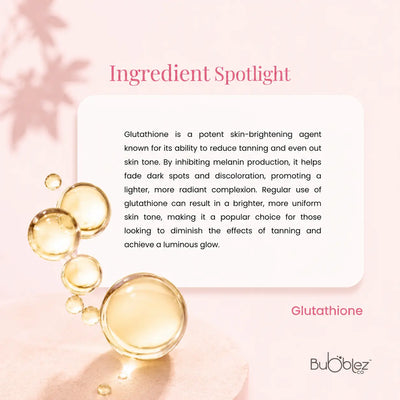 Glutathione Brightening Trio: 3-Step Skincare Routine to Brighten, Hydrate & Protect Bubblez Cosmetics