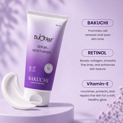 Bakuchi + Retinol Serum Moisturizer | Ayurvedic Retinol Serum for Youthful Skin Bubblez Cosmetics