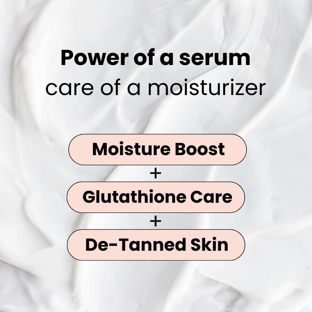 Gluta-C Serum in Moisturizer (2 in 1) | Glutathione, Sandal & Saffron with Vitamin-C for Tan Removal & Glowing Skin