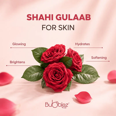 Shahi Gulaab Niacinamide Bathing Bar | Rose Glow Soap for Soft Skin Bubblez Cosmetics