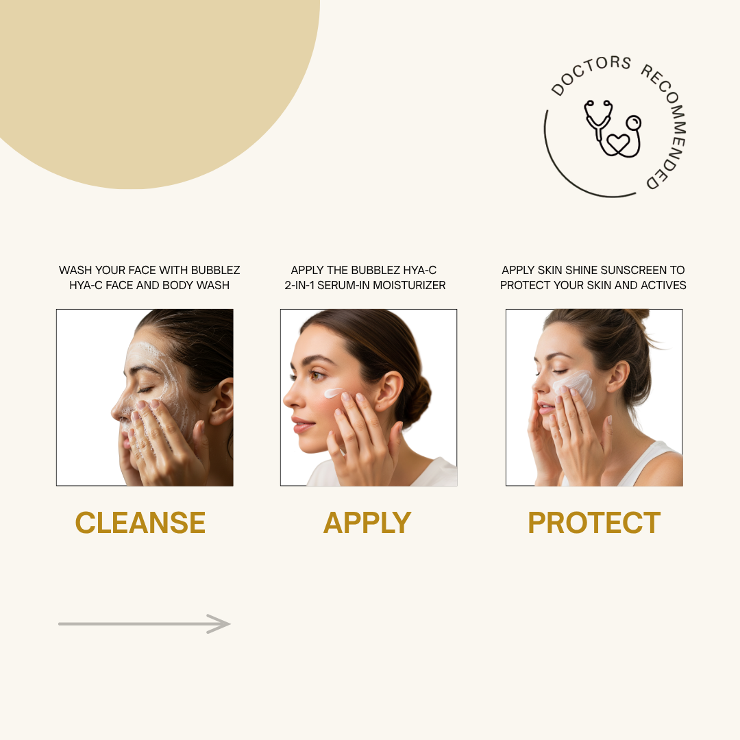 Hydrating Trio : 3-Step Daily Skincare Routine to Hydrate, Brighten & Protect