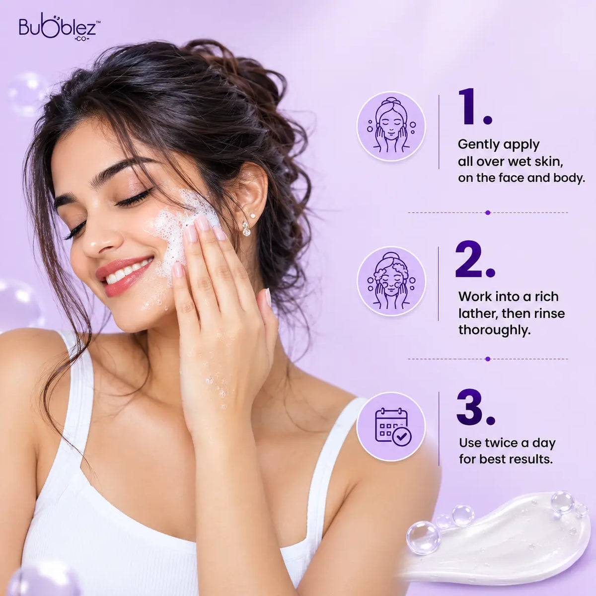 Bakuchi + Retinol Face & Body Wash (2 in 1) | A modern ayurvedic Anti-Aging Facewash for Youthful, Glowing Skin Bubblez Cosmetics