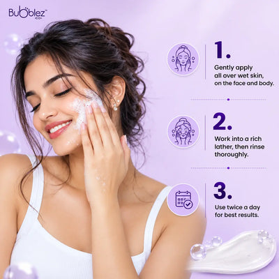 Bakuchi + Retinol Face & Body Wash (2 in 1) | A modern ayurvedic Anti-Aging Facewash for Youthful, Glowing Skin Bubblez Cosmetics