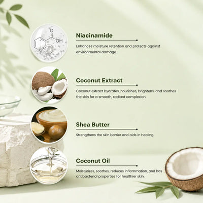 Klean Kera Coconut Bathing Bar | Hydrating Skin Glow Soap by Bubblez Bubblez Cosmetics