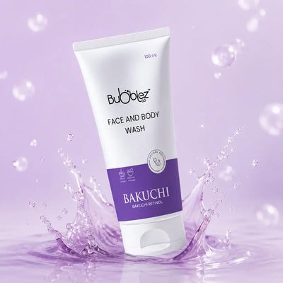 Bakuchi + Retinol Face & Body Wash (2 in 1) | A modern ayurvedic Anti-Aging Facewash for Youthful, Glowing Skin Bubblez Cosmetics