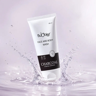 Charcoal Ceramide Face & Body Wash (2 in 1) | Activated Charcoal Face Wash & Ceramide Cleanser for Detoxed, Clear Skin Bubblez Cosmetics
