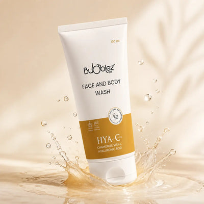 Hya-C Face & Body Wash (2 in 1) | Hyaluronic Acid Facewash with Chamomile & Vitamin C for Hydrated, Radiant Skin Bubblez Cosmetics