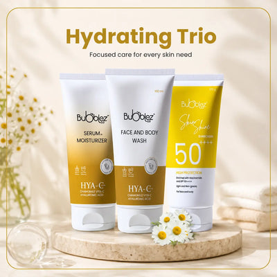 Hyaluronic Acid Hydrating Trio | 3-Step Routine for Bright, Dewy Skin Bubblez Cosmetics