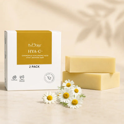 Hya-C Bathing Bar | Hyaluronic Acid Soap with Chamomile & Vitamin C for Hydrating, Radiant Skin Bubblez Cosmetics