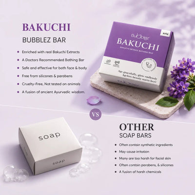 Bakuchi + Retinol Bathing Bar | A modern ayurvedic Anti-Aging Soap for Youthful, Glowing Skin Bubblez Cosmetics