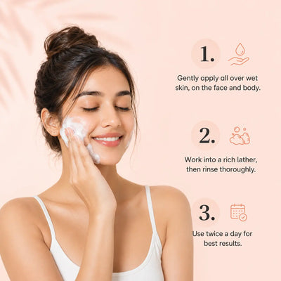 Gluta-C Face & Body Wash (2 in 1) | Glutathione Face Wash for Tan-Free Glow Bubblez Cosmetics