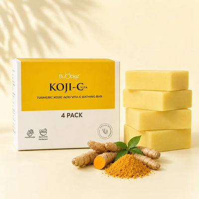 Koji-C Bathing Bar | 2% Kojic Acid, Vitamin-C & Turmeric Soap for Pigmentation & Bright, Even Skin Bubblez Cosmetics