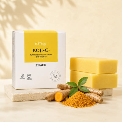 Koji-C Bathing Bar | 2% Kojic Acid, Vitamin-C & Turmeric Soap for Pigmentation & Bright, Even Skin Bubblez Cosmetics
