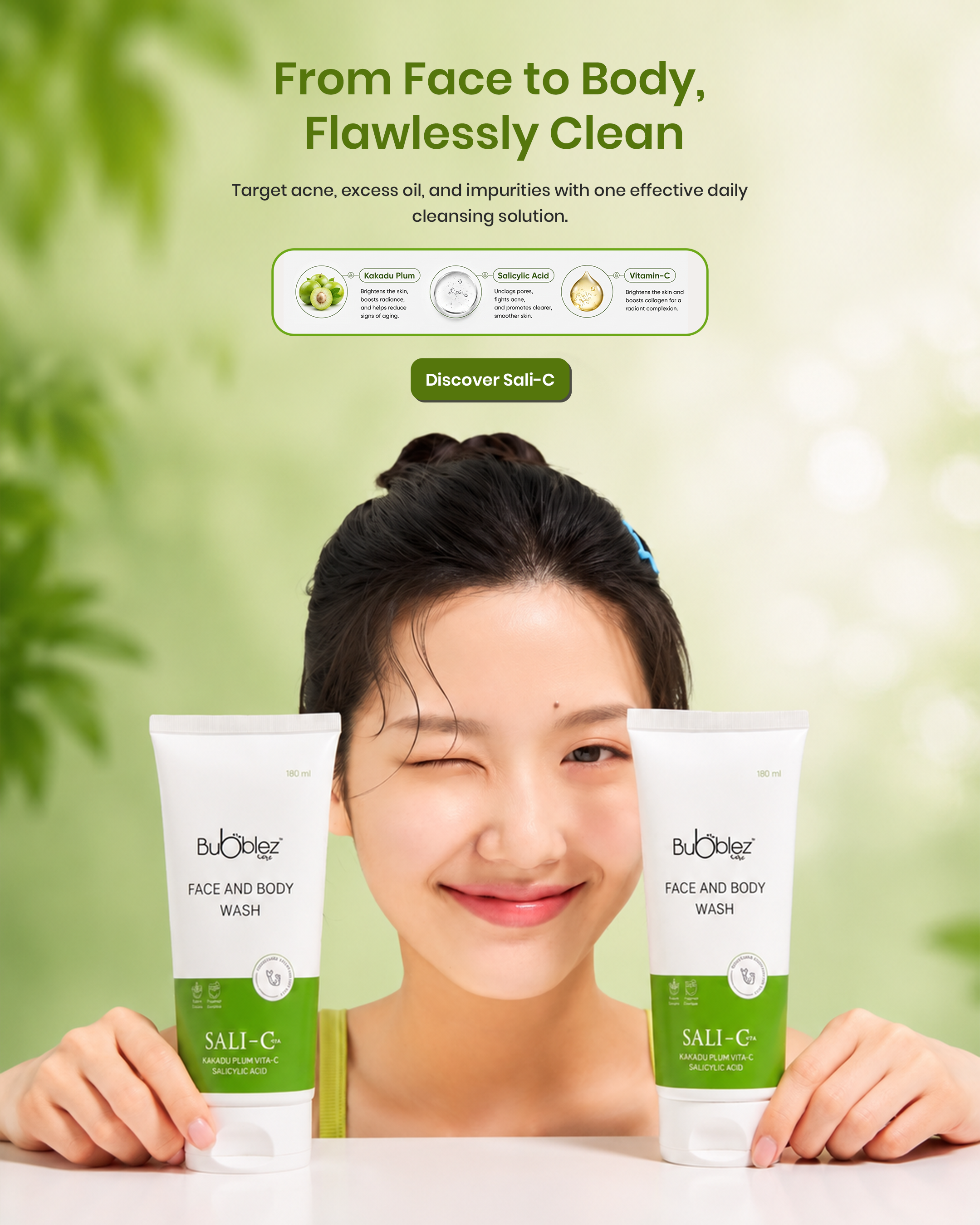 Enriched with niacinamide and hyaluronic acid