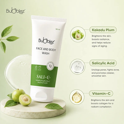 Sali-C Face & Body Wash (2 in 1) | Salicylic Acid Body Wash for Acne-Free Skin Bubblez Cosmetics