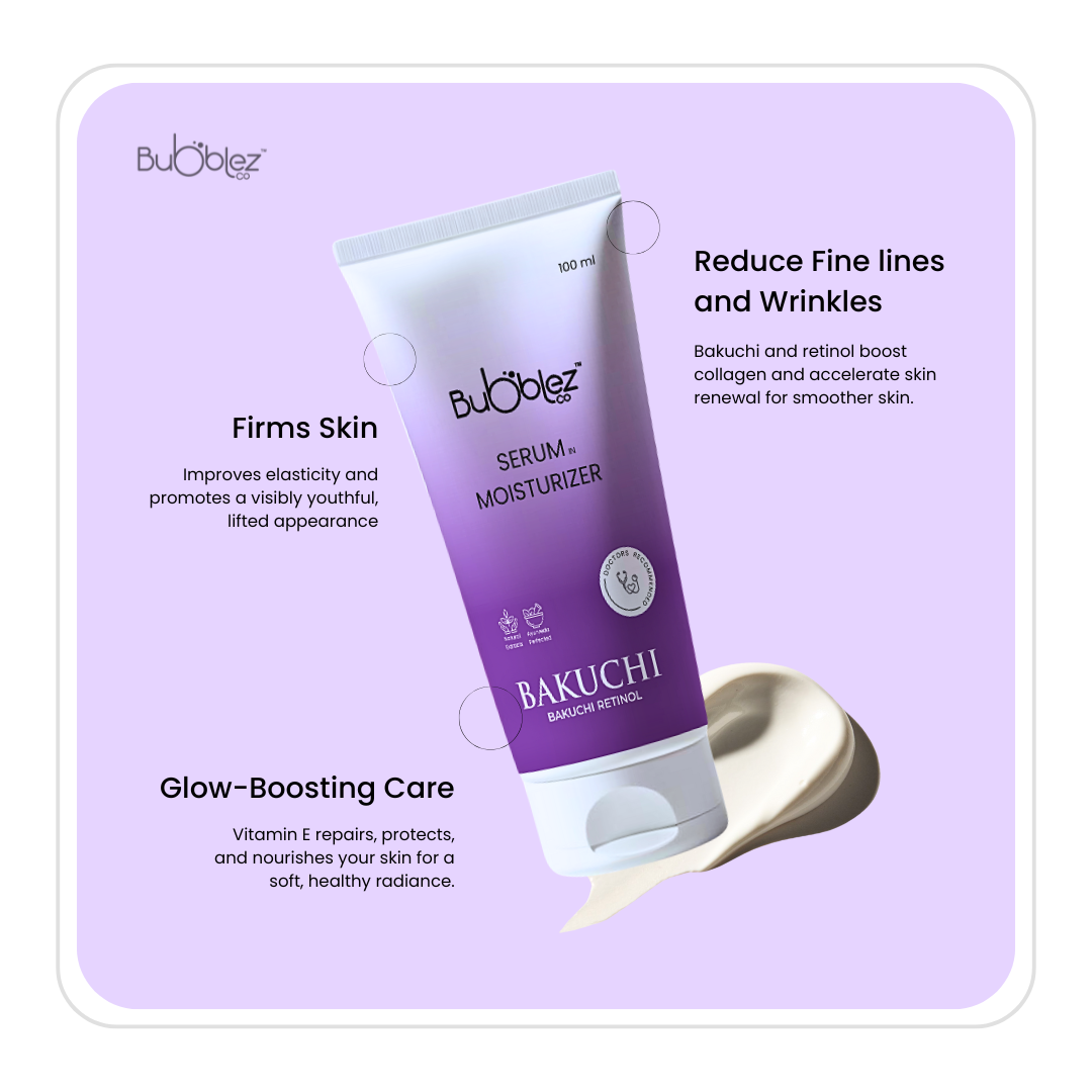 Bakuchi + Retinol Serum in Moisturizer (2 in 1) | A modern ayurvedic Anti-Aging Serum for Youthful, Glowing Skin
