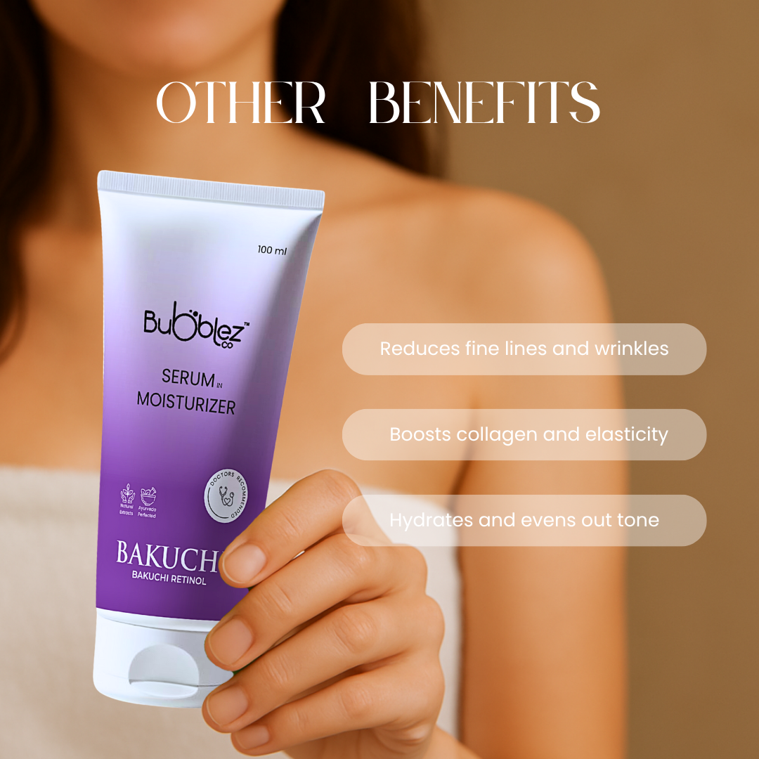 Bakuchi + Retinol Serum in Moisturizer (2 in 1) | A modern ayurvedic Anti-Aging Serum for Youthful, Glowing Skin