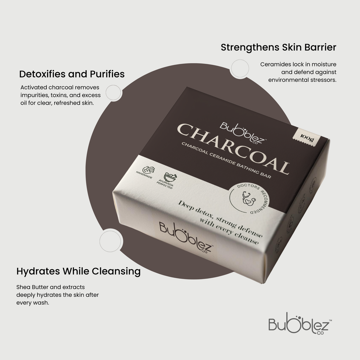 Charcoal Ceramide Bathing bar