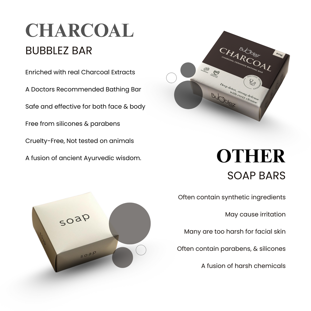 Charcoal Ceramide Bathing bar