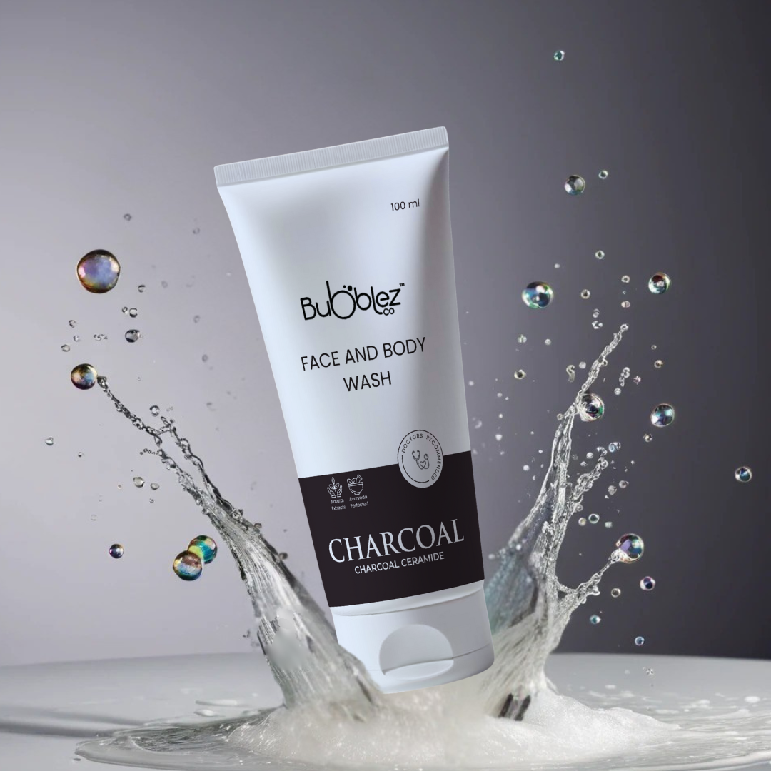 Charcoal Ceramide Face & Body Wash (2 in 1) | Activated Charcoal & Ceramide Cleanser for Detoxed, Clear Skin