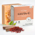 Gluta-C Bathing Bar | Glutathione Soap with Sandal, Saffron & Vitamin C for Tan-Free Glowing Skin Bubblez Cosmetics