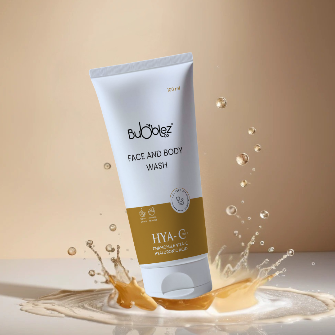 Hya-C Face & Body Wash (2 in 1) | Hyaluronic Acid, Chamomile & Vitamin-C Hydrating Cleanser for Radiant Skin