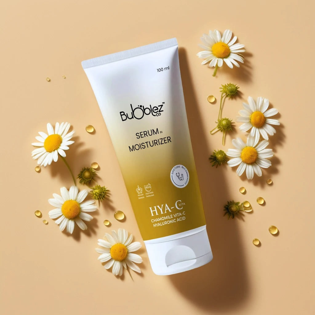 Hya-C Serum in Moisturizer (2 in 1) | Hyaluronic Acid, Chamomile & Vitamin-C Hydrating Serum for Radiant Skin