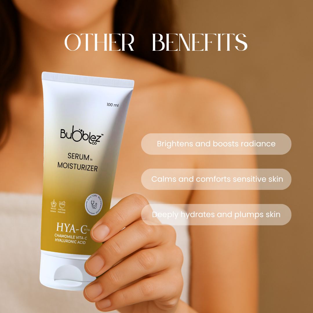 Hya-C Serum in Moisturizer (2 in 1) | Hyaluronic Acid, Chamomile & Vitamin-C Hydrating Serum for Radiant Skin