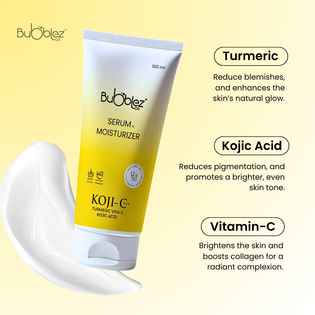 Koji-C Serum in Moisturizer (2 in 1) | 2% Kojic Acid, Vitamin-C & Turmeric for Pigmentation & Bright Skin