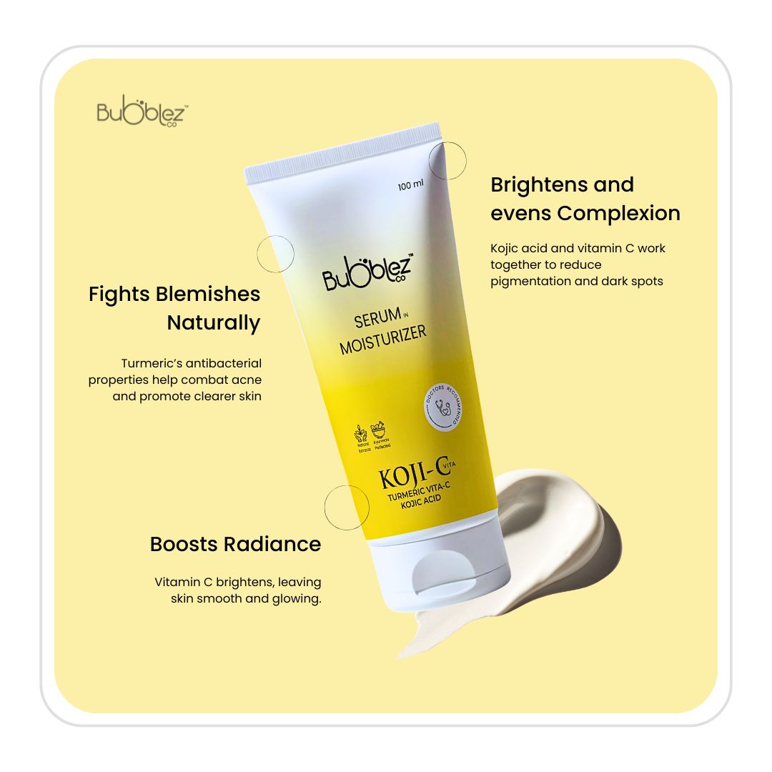 Koji-C Serum in Moisturizer (2 in 1) | 2% Kojic Acid, Vitamin-C & Turmeric for Pigmentation & Bright Skin